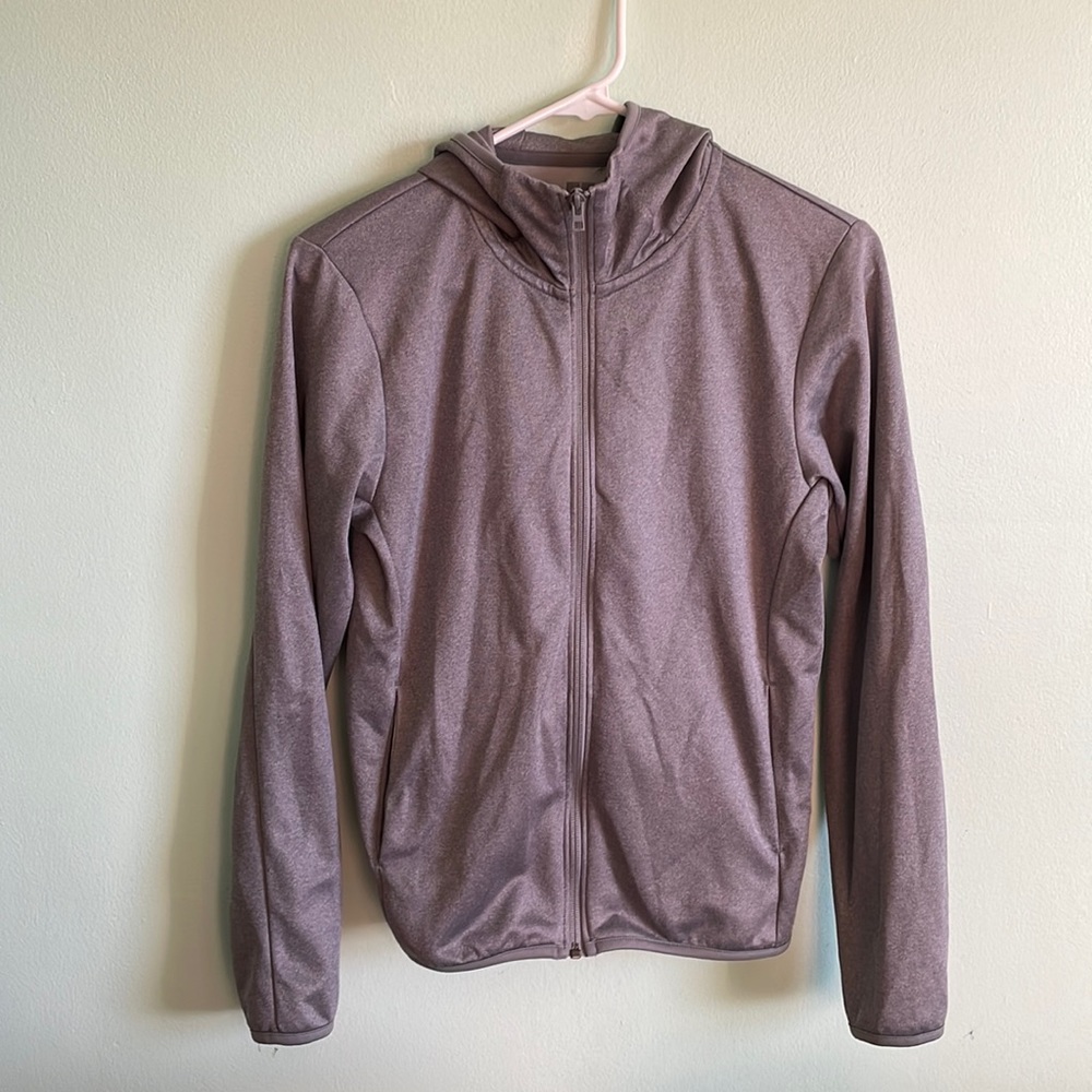 Uniqlo Light Gray Zip Hoodie